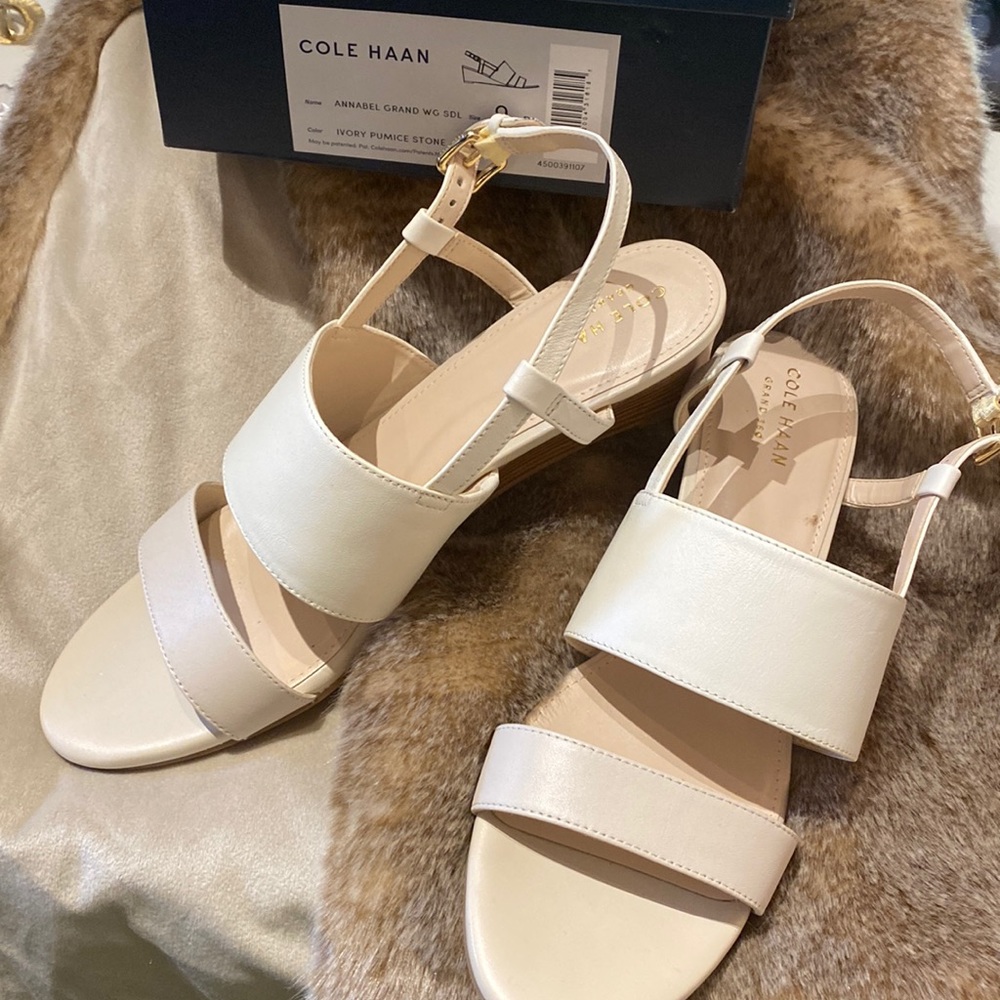 NWBox Cole Haan “Annabel Grand “ Ivory women’s sandal size 9